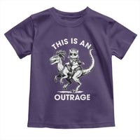 Dungeon Cat This Is An Outrage Toddler T Shirt Funny Princess Cat Riding Dinosaur - Wonder Print Shop