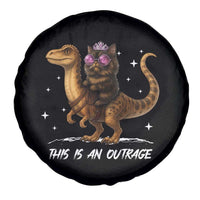 Dungeon Cat This Is An Outrage Spare Tire Cover Funny Princess Kitten Dinosaur - Wonder Print Shop