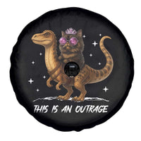 Dungeon Cat This Is An Outrage Spare Tire Cover Funny Princess Kitten Dinosaur - Wonder Print Shop