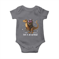 Dungeon Cat This Is An Outrage Baby Onesie Funny Princess Kitten Dinosaur - Wonder Print Shop