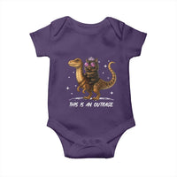 Dungeon Cat This Is An Outrage Baby Onesie Funny Princess Kitten Dinosaur - Wonder Print Shop