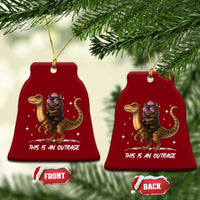 Dungeon Cat This Is An Outrage Ceramic Ornament Funny Princess Kitten Dinosaur - Wonder Print Shop