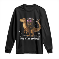Dungeon Cat This Is An Outrage Long Sleeve Shirt Funny Princess Kitten Dinosaur - Wonder Print Shop
