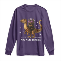 Dungeon Cat This Is An Outrage Long Sleeve Shirt Funny Princess Kitten Dinosaur - Wonder Print Shop