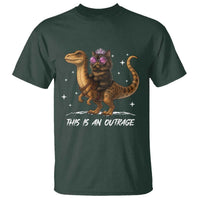 Dungeon Cat This Is An Outrage T Shirt Funny Princess Kitten Dinosaur - Wonder Print Shop