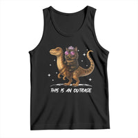 Dungeon Cat This Is An Outrage Tank Top Funny Princess Kitten Dinosaur - Wonder Print Shop