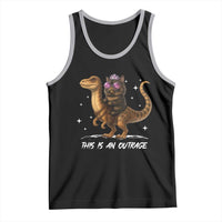 Dungeon Cat This Is An Outrage Tank Top Funny Princess Kitten Dinosaur - Wonder Print Shop