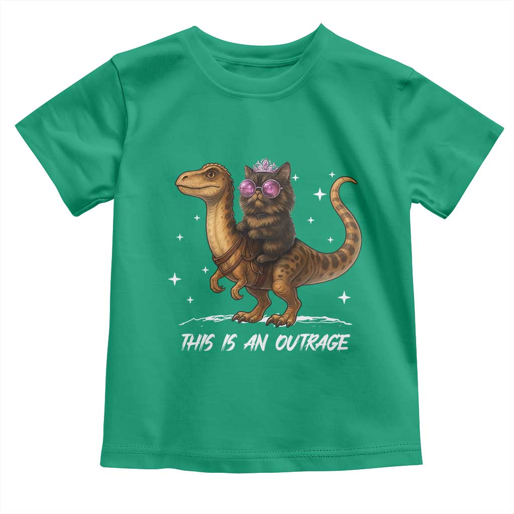 Dungeon Cat This Is An Outrage Toddler T Shirt Funny Princess Kitten Dinosaur - Wonder Print Shop