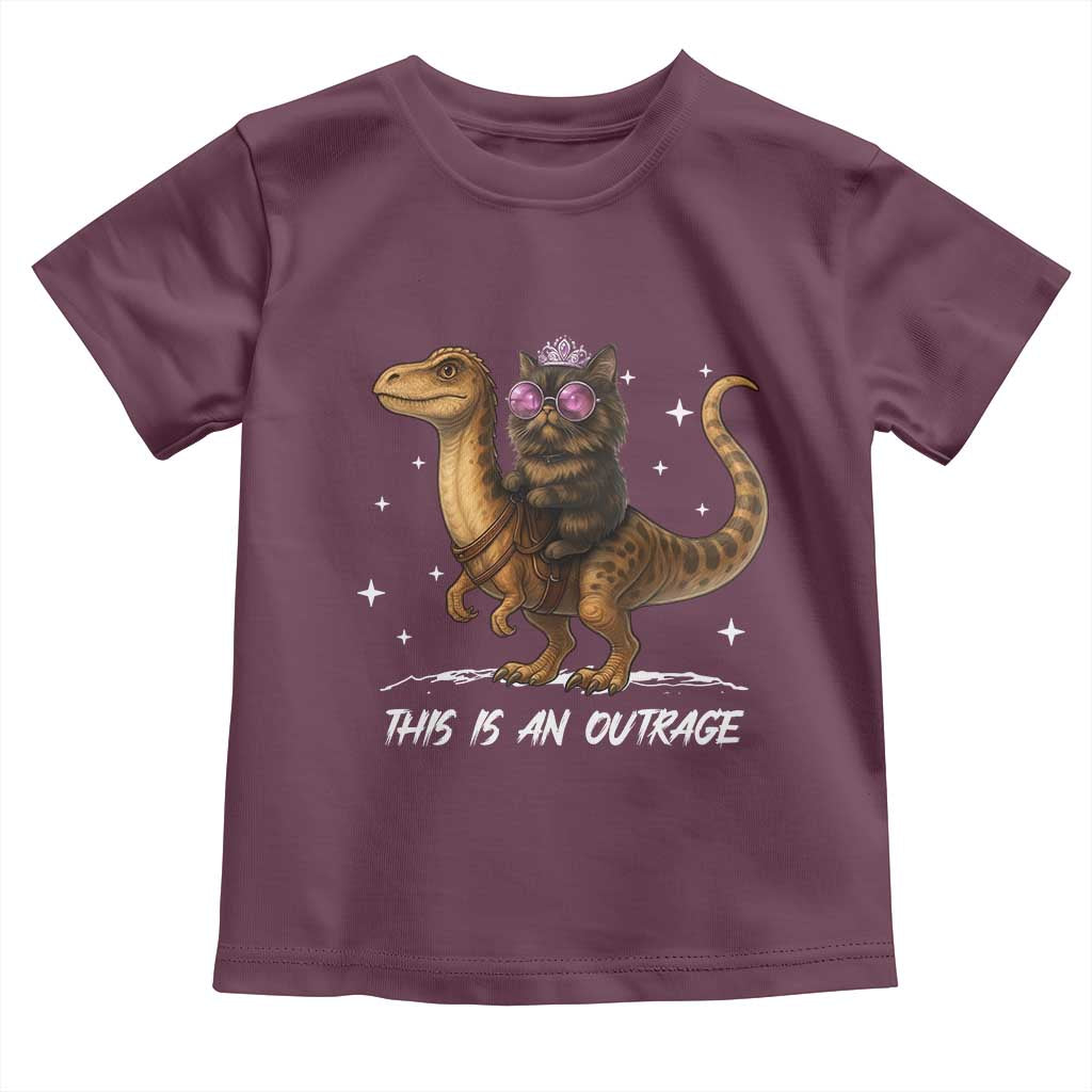 Dungeon Cat This Is An Outrage Toddler T Shirt Funny Princess Kitten Dinosaur - Wonder Print Shop