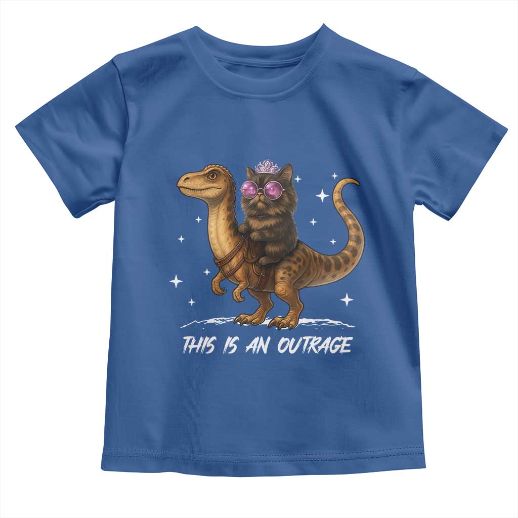 Dungeon Cat This Is An Outrage Toddler T Shirt Funny Princess Kitten Dinosaur - Wonder Print Shop