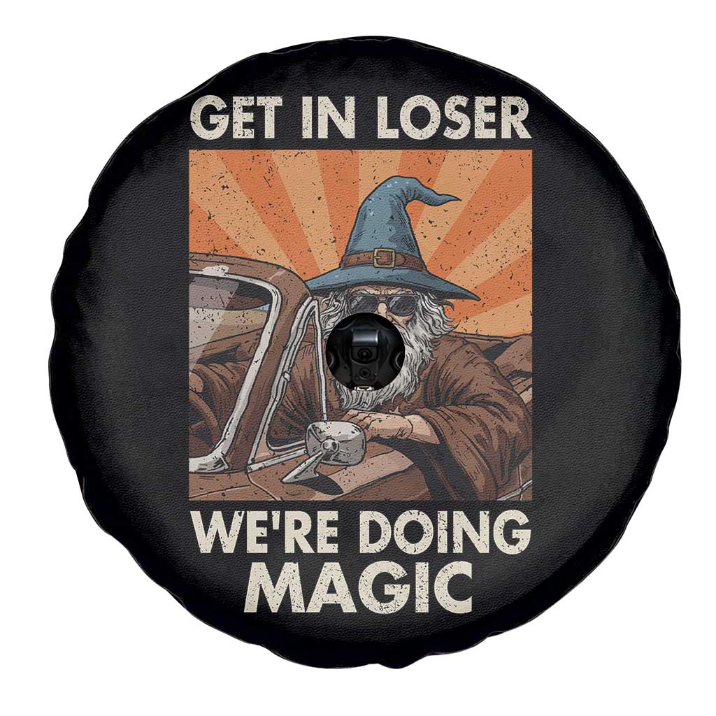 Funny Wizard RPG Gamer Spare Tire Cover Get In Loser We Are Doing Magic - Wonder Print Shop