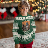 Funny Wizard RPG Gamer Ugly Christmas Sweater Get In Loser We Are Doing Magic - Wonder Print Shop