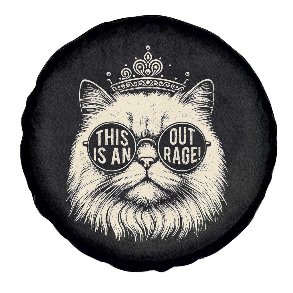 Dungeon Cat This Is An Outrage Spare Tire Cover Funny Princess Kitten - Wonder Print Shop