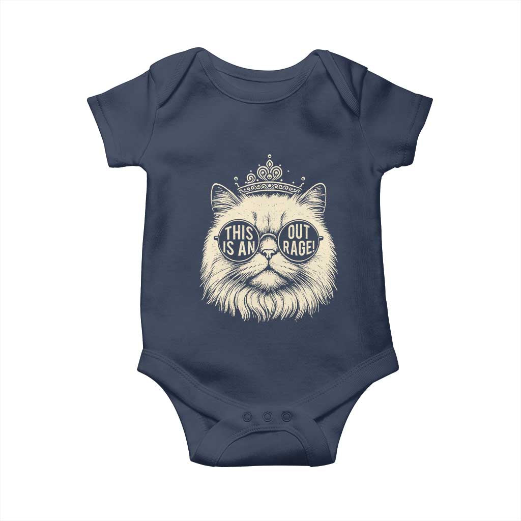 Dungeon Cat This Is An Outrage Baby Onesie Funny Princess Kitten - Wonder Print Shop