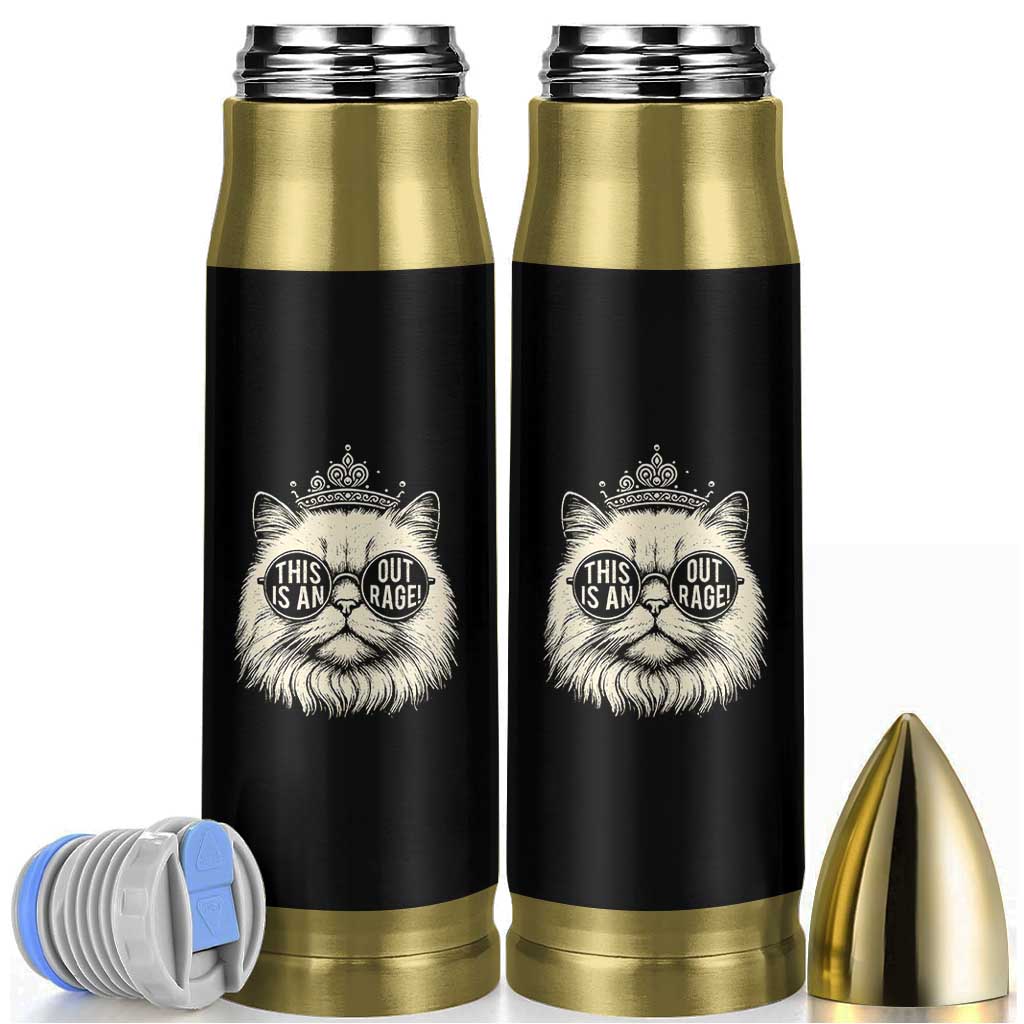 Dungeon Cat This Is An Outrage Bullet Tumbler Funny Princess Kitten - Wonder Print Shop