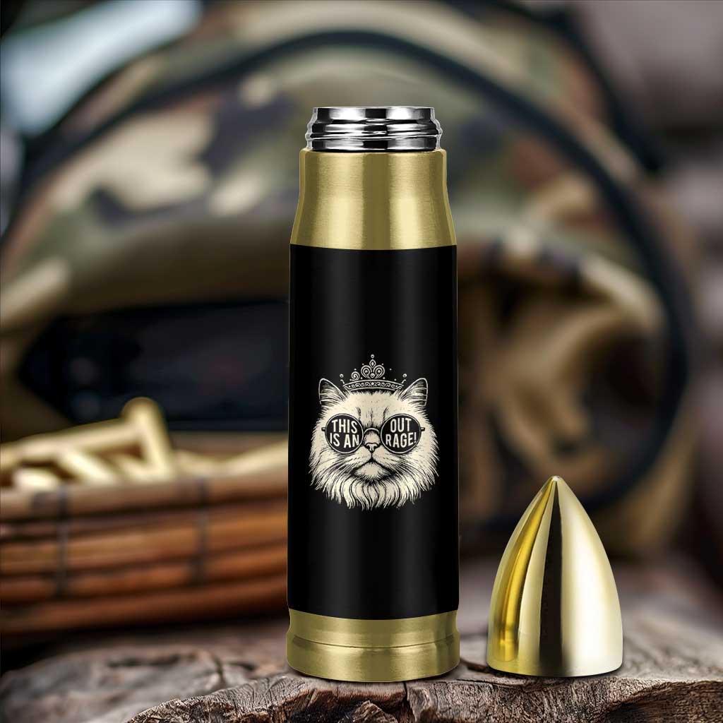 Dungeon Cat This Is An Outrage Bullet Tumbler Funny Princess Kitten - Wonder Print Shop