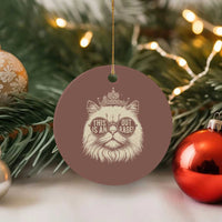 Dungeon Cat This Is An Outrage Ceramic Ornament Funny Princess Kitten - Wonder Print Shop
