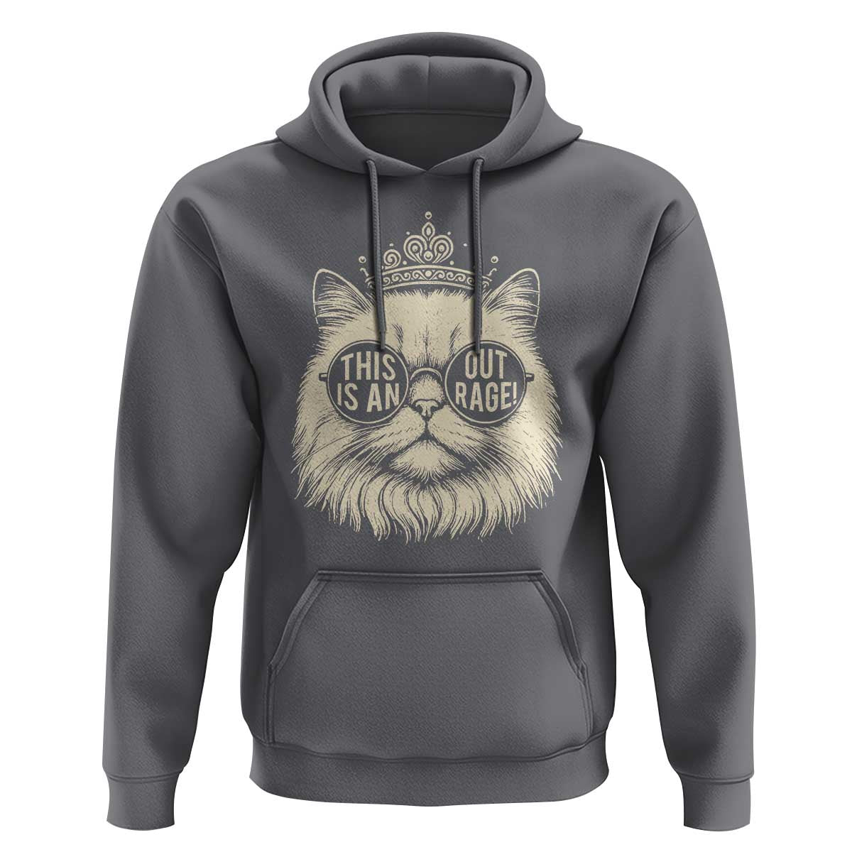 Dungeon Cat This Is An Outrage Hoodie Funny Princess Kitten - Wonder Print Shop