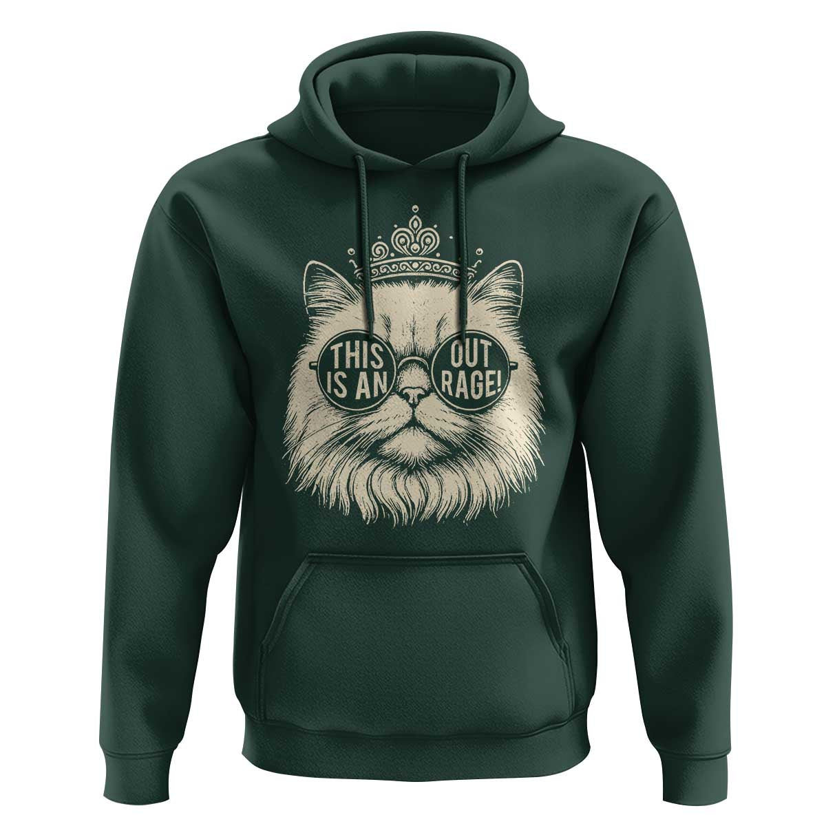Dungeon Cat This Is An Outrage Hoodie Funny Princess Kitten - Wonder Print Shop