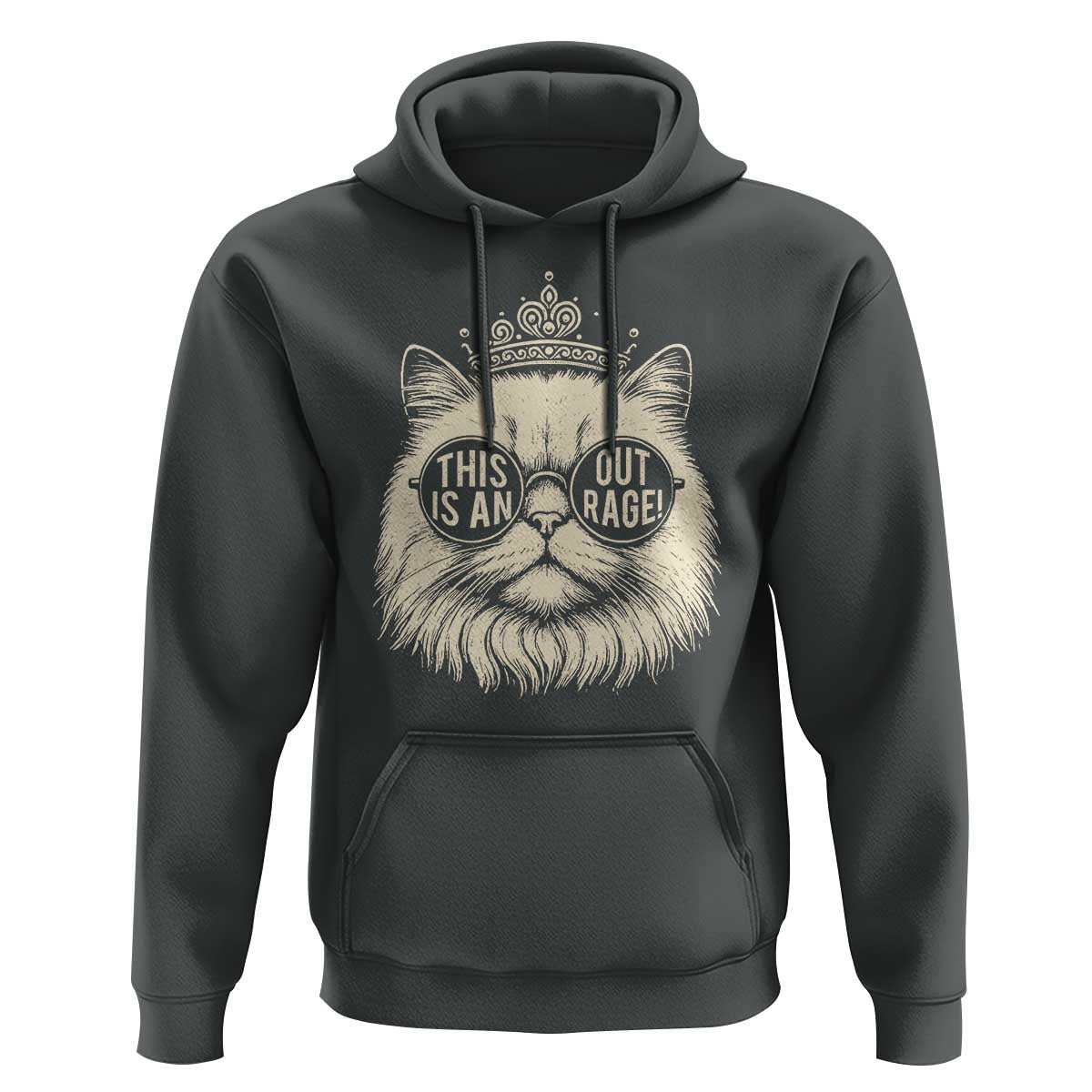 Dungeon Cat This Is An Outrage Hoodie Funny Princess Kitten - Wonder Print Shop