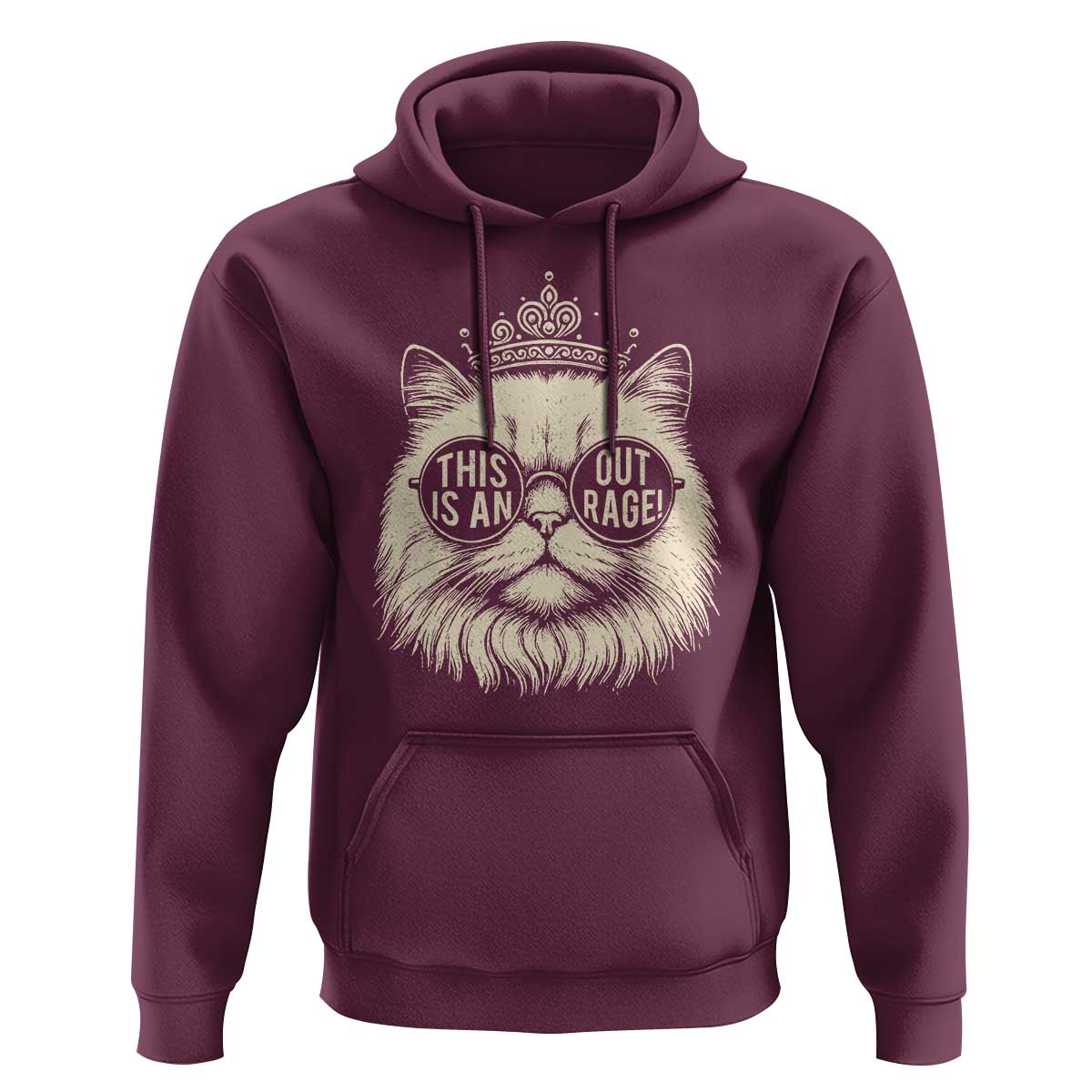 Dungeon Cat This Is An Outrage Hoodie Funny Princess Kitten - Wonder Print Shop
