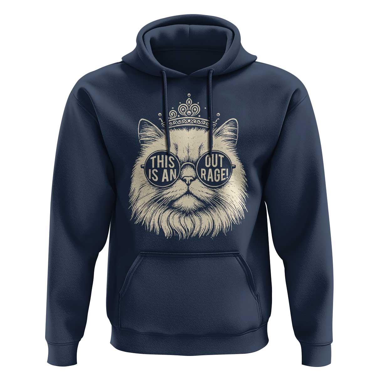 Dungeon Cat This Is An Outrage Hoodie Funny Princess Kitten - Wonder Print Shop