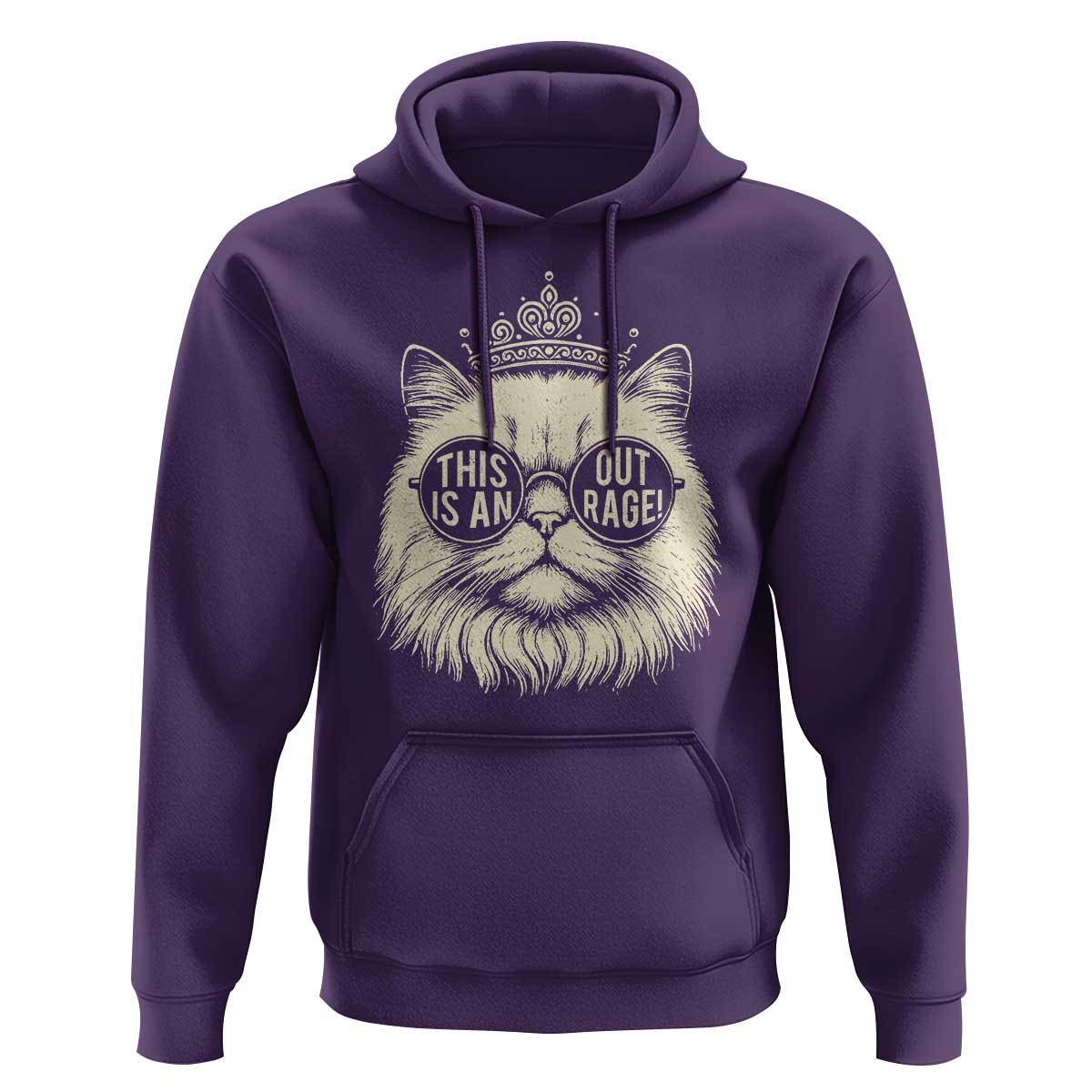 Dungeon Cat This Is An Outrage Hoodie Funny Princess Kitten - Wonder Print Shop