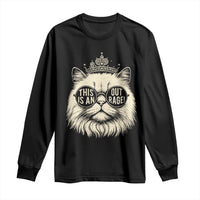 Dungeon Cat This Is An Outrage Long Sleeve Shirt Funny Princess Kitten - Wonder Print Shop