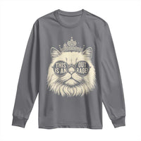 Dungeon Cat This Is An Outrage Long Sleeve Shirt Funny Princess Kitten - Wonder Print Shop