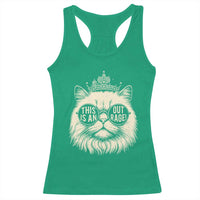 Dungeon Cat This Is An Outrage Racerback Tank Top Funny Princess Kitten - Wonder Print Shop