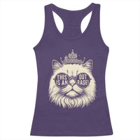 Dungeon Cat This Is An Outrage Racerback Tank Top Funny Princess Kitten - Wonder Print Shop