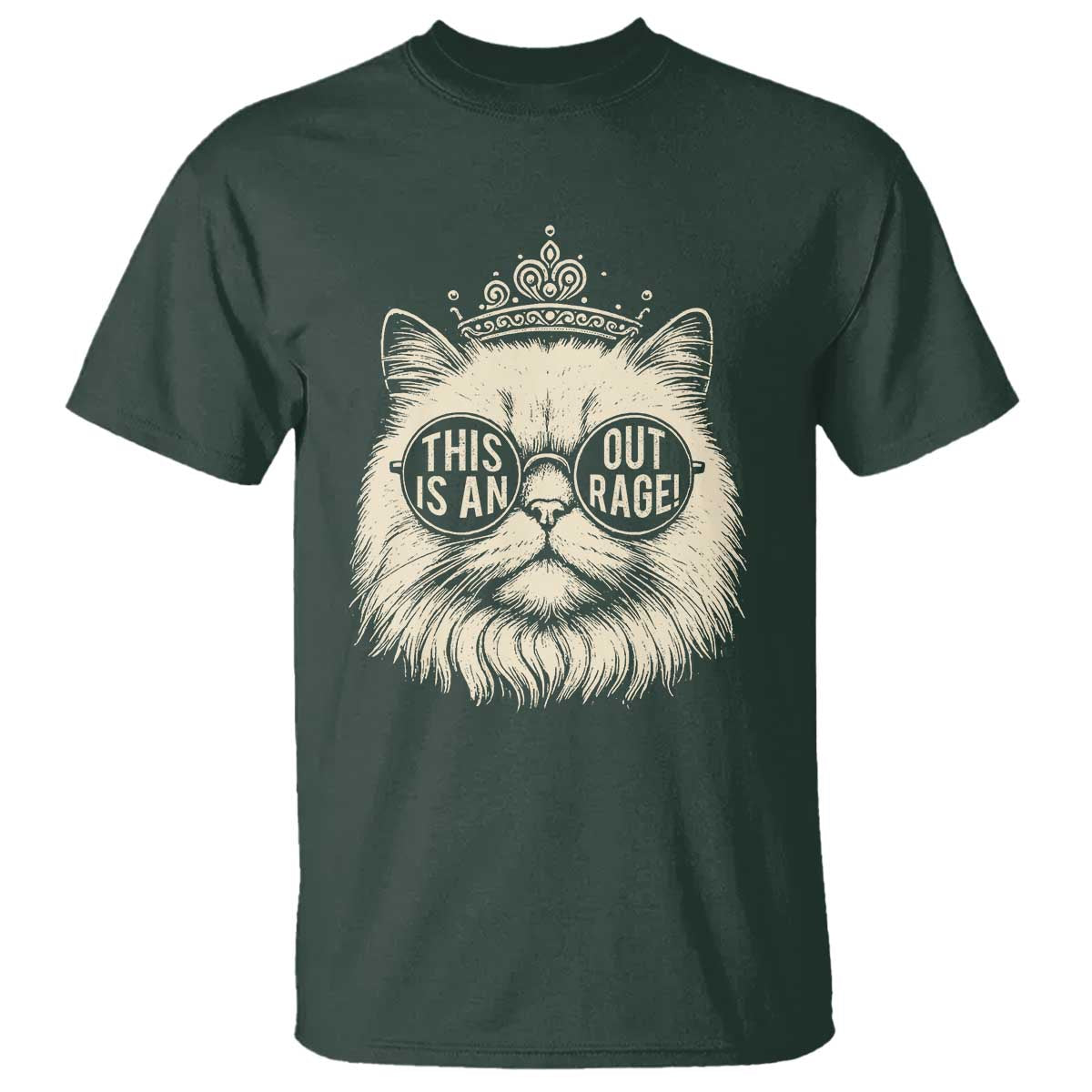 Dungeon Cat This Is An Outrage T Shirt Funny Princess Kitten - Wonder Print Shop