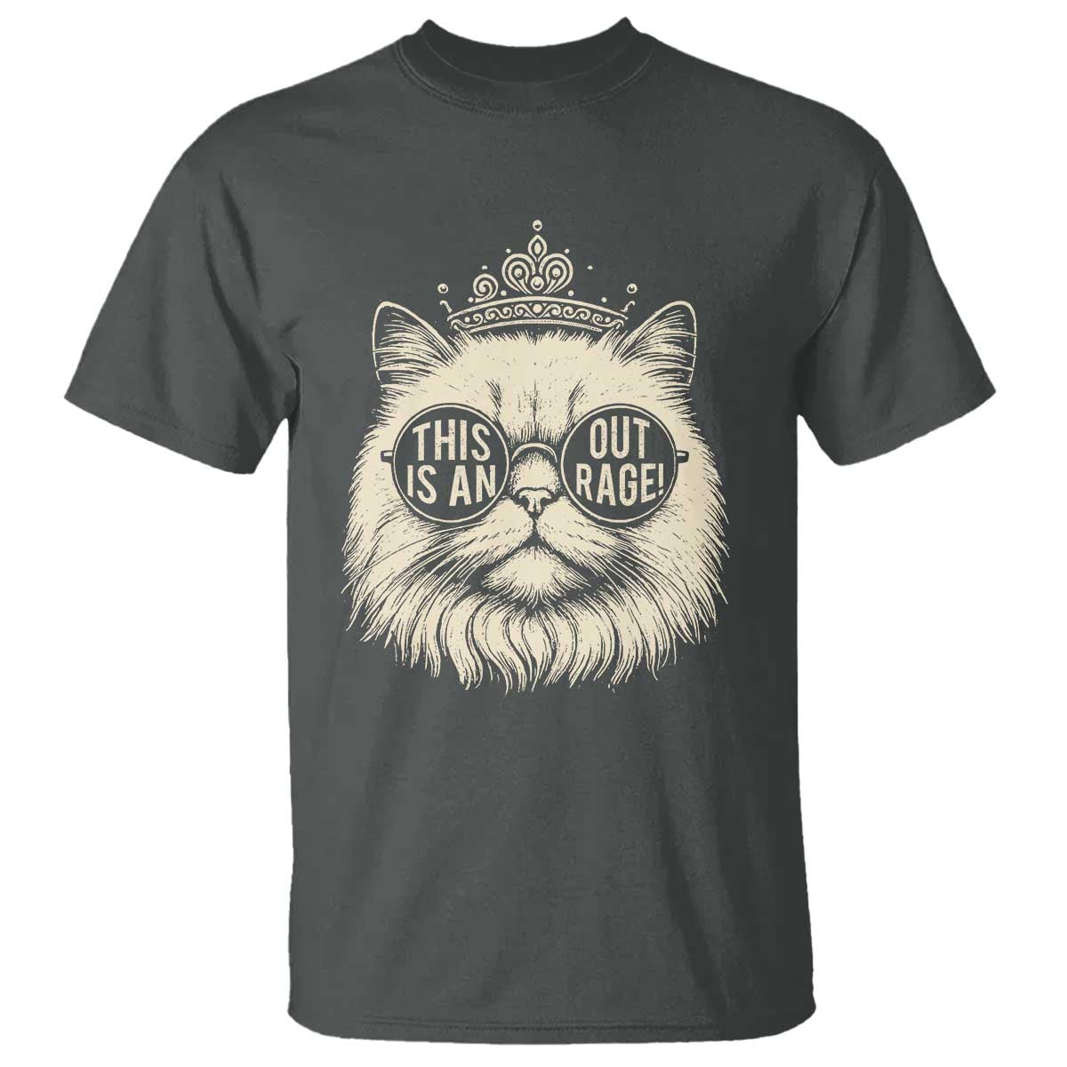 Dungeon Cat This Is An Outrage T Shirt Funny Princess Kitten - Wonder Print Shop