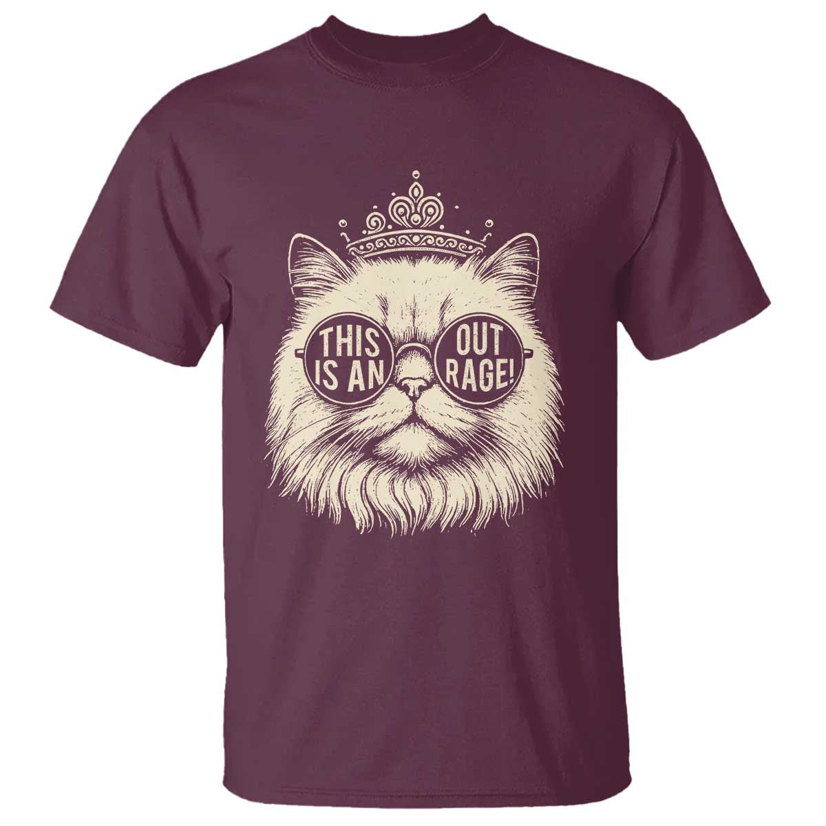 Dungeon Cat This Is An Outrage T Shirt Funny Princess Kitten - Wonder Print Shop