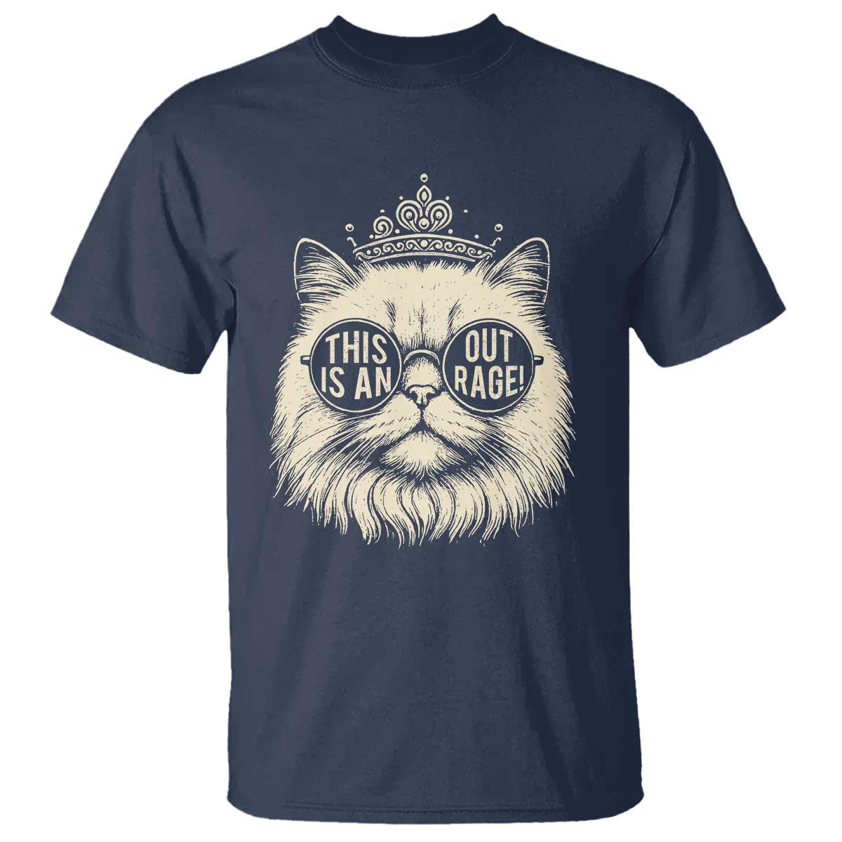 Dungeon Cat This Is An Outrage T Shirt Funny Princess Kitten - Wonder Print Shop