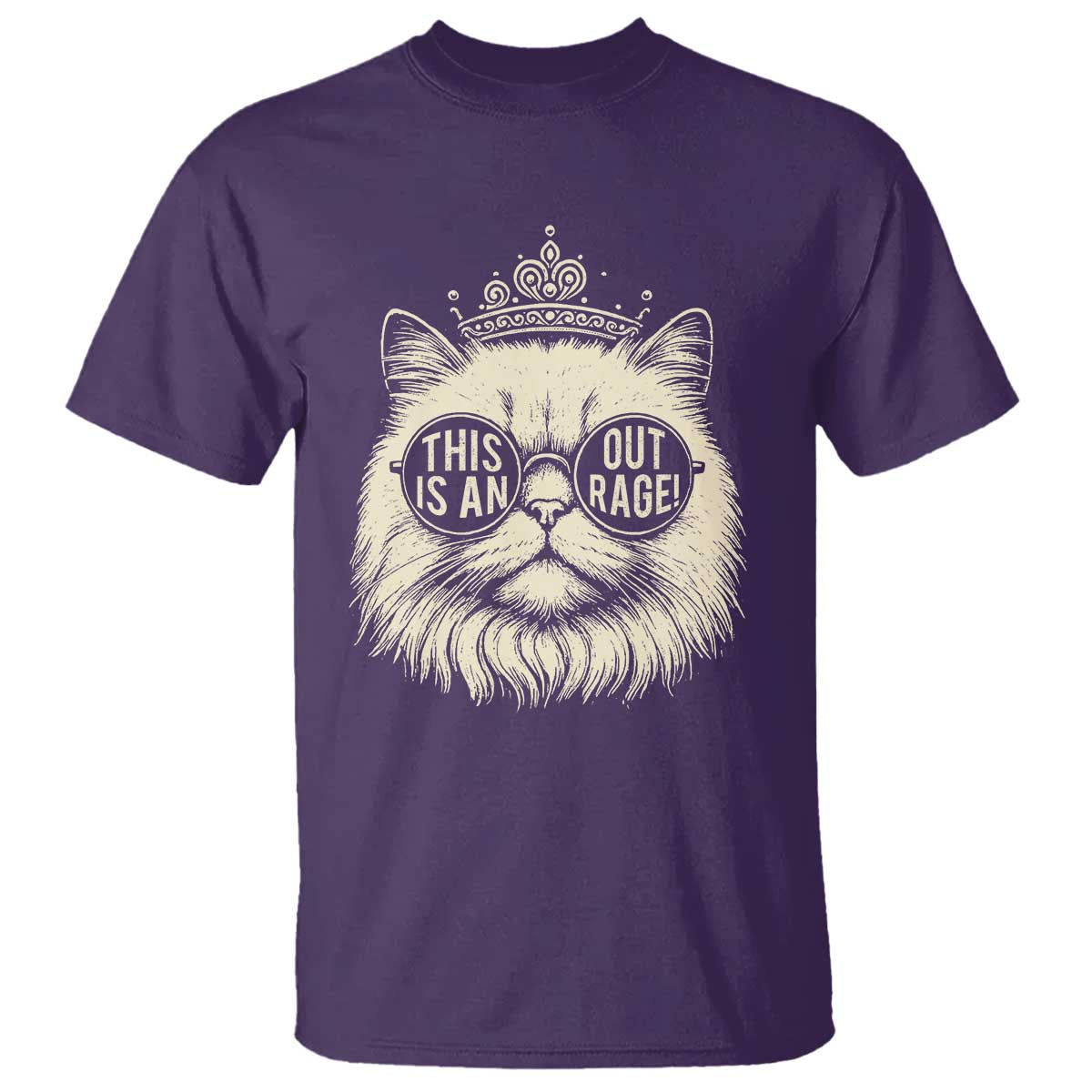 Dungeon Cat This Is An Outrage T Shirt Funny Princess Kitten - Wonder Print Shop