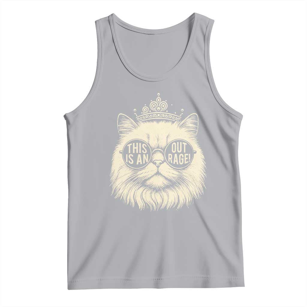 Dungeon Cat This Is An Outrage Tank Top Funny Princess Kitten - Wonder Print Shop