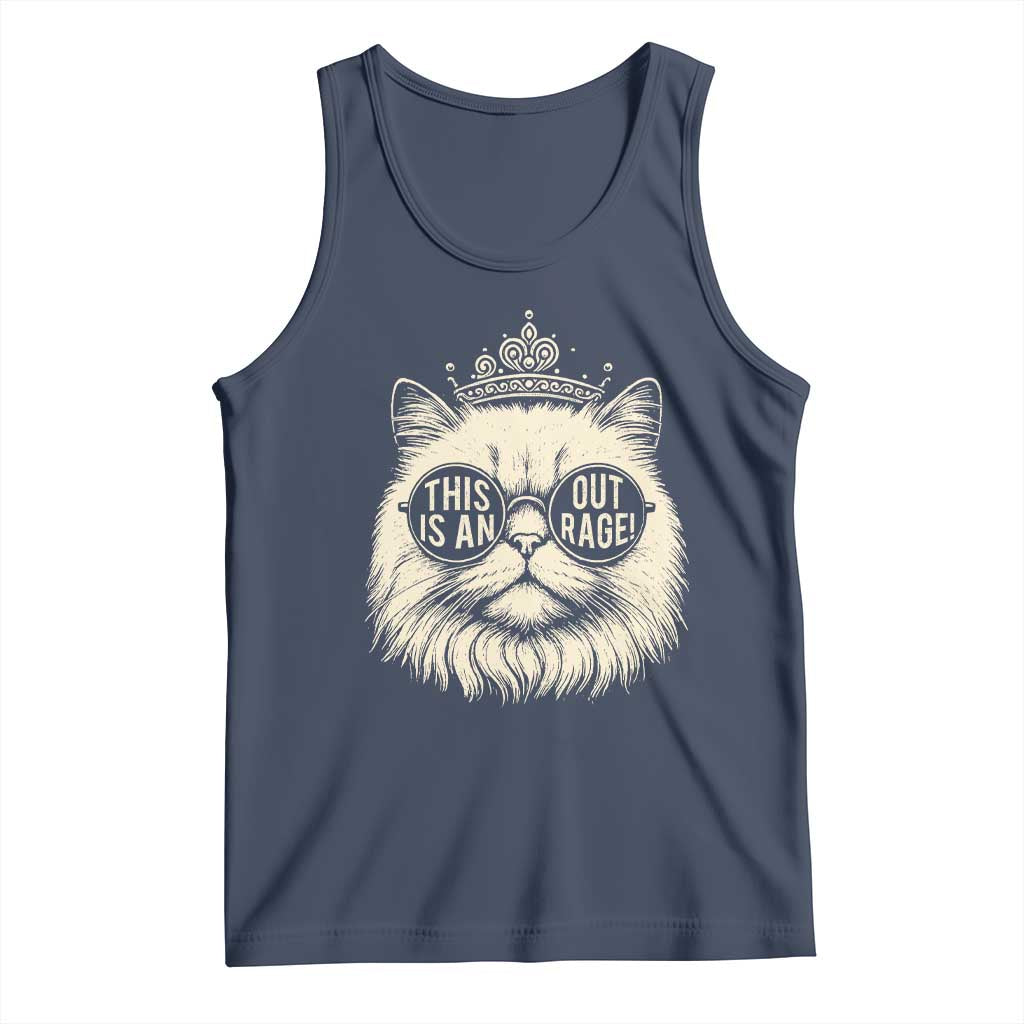 Dungeon Cat This Is An Outrage Tank Top Funny Princess Kitten - Wonder Print Shop