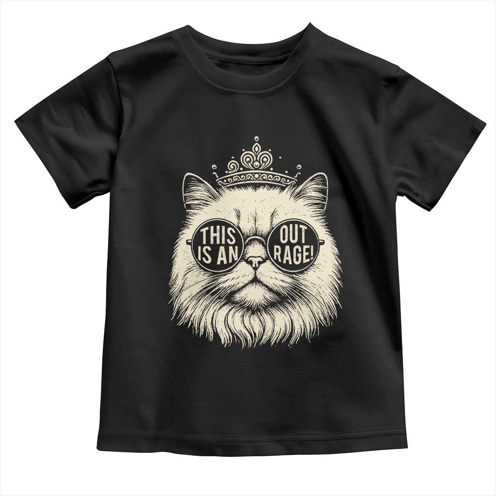 Dungeon Cat This Is An Outrage Toddler T Shirt Funny Princess Kitten - Wonder Print Shop
