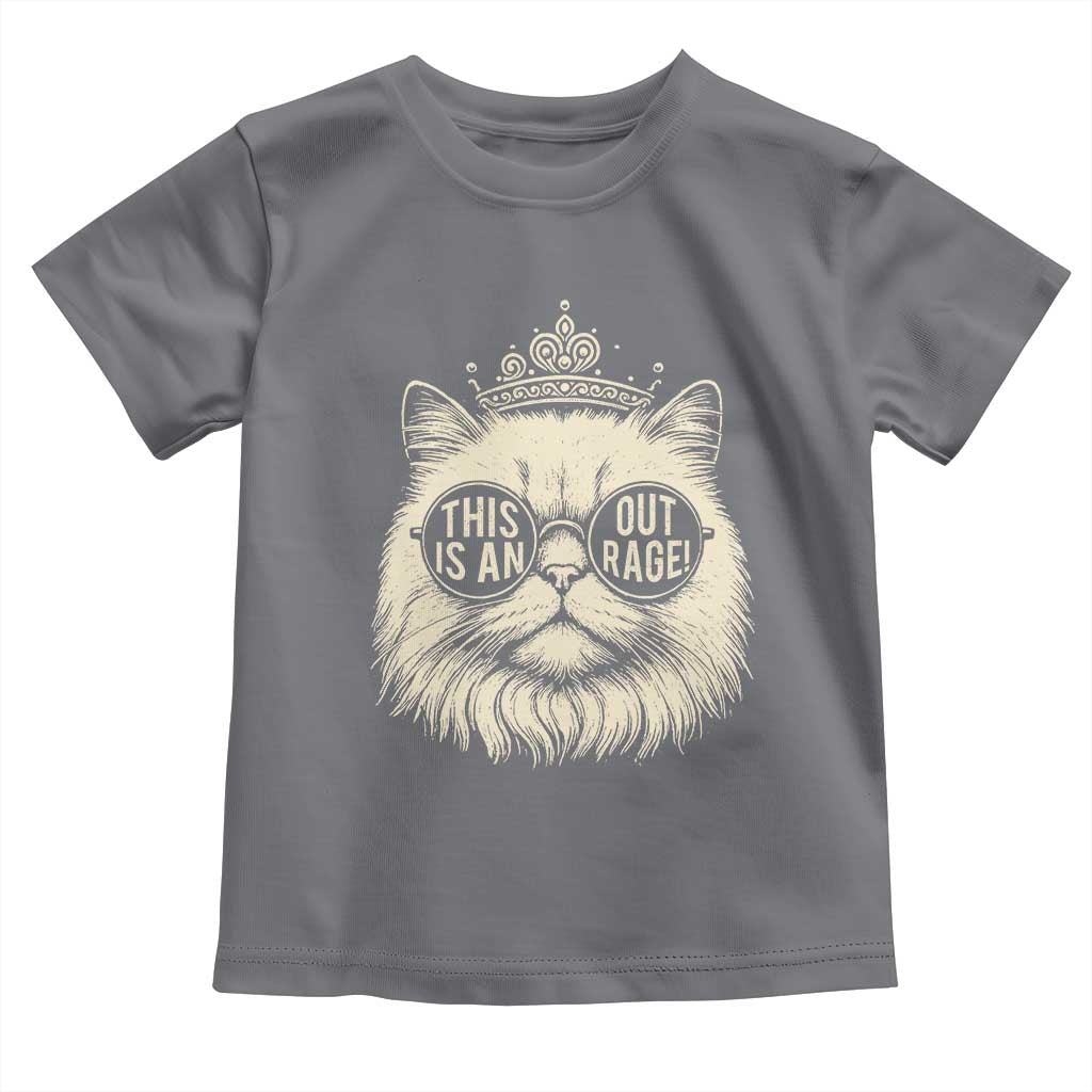 Dungeon Cat This Is An Outrage Toddler T Shirt Funny Princess Kitten - Wonder Print Shop
