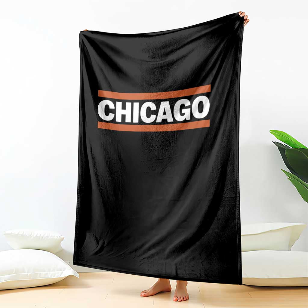 Chicago Throw Blanket Classic Retro City Illinois IL Lake Michigan Midwest Pride - Wonder Print Shop