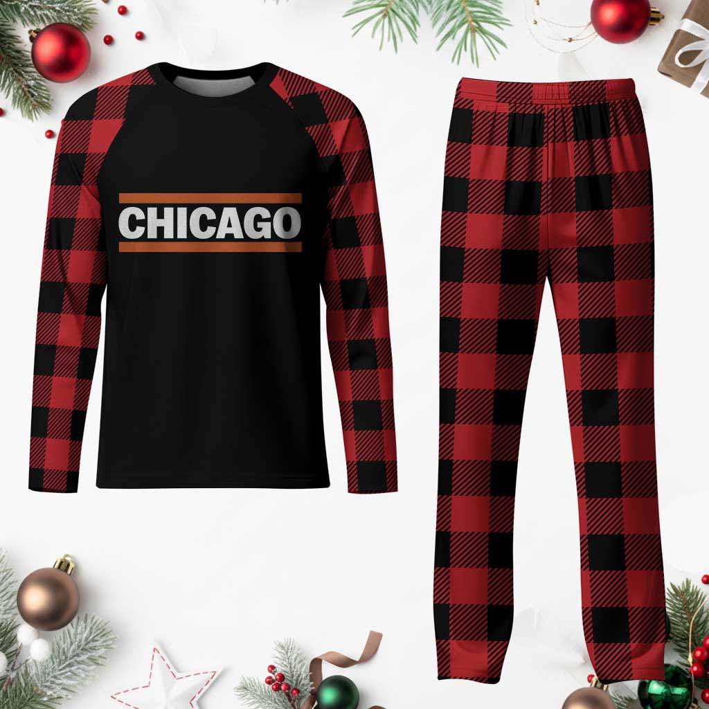 Chicago Plaid Pajama Set Classic Retro City Illinois IL Lake Michigan Midwest Pride - Wonder Print Shop