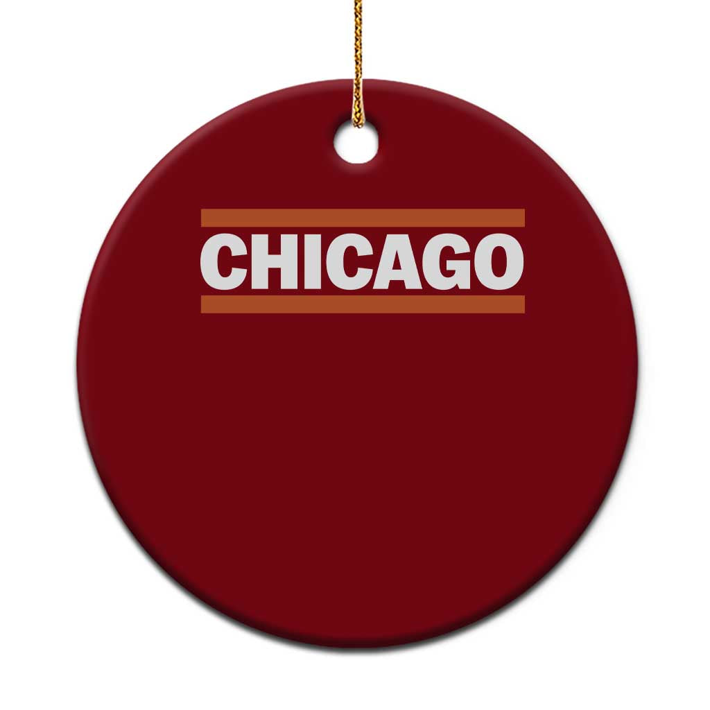 Chicago Ceramic Ornament Classic Retro City Illinois IL Lake Michigan Midwest Pride - Wonder Print Shop
