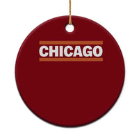 Chicago Ceramic Ornament Classic Retro City Illinois IL Lake Michigan Midwest Pride - Wonder Print Shop