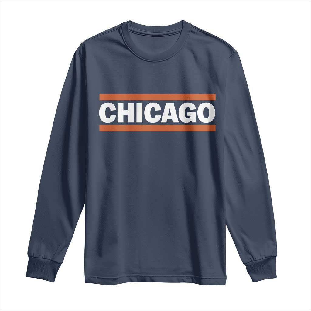 Chicago Long Sleeve Shirt Classic Retro City Illinois IL Lake Michigan Midwest Pride - Wonder Print Shop