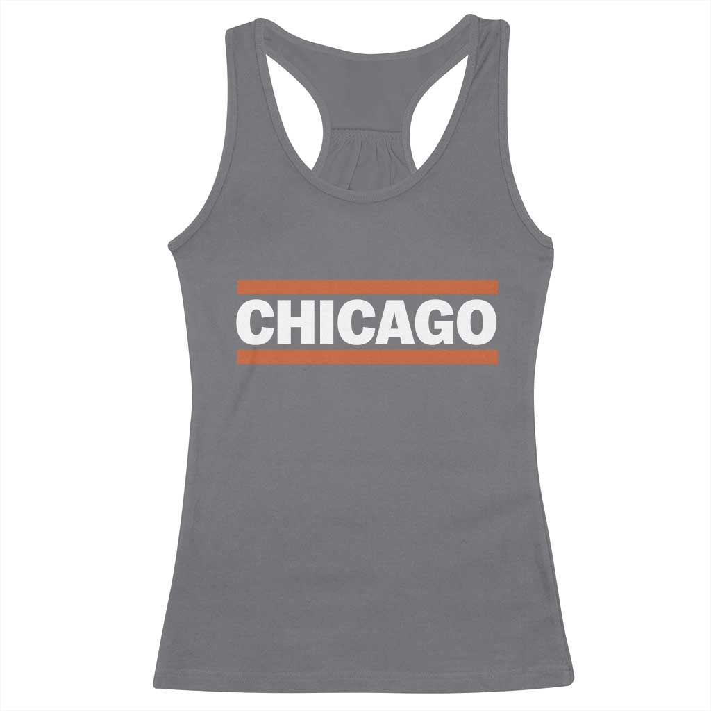 Chicago Racerback Tank Top Classic Retro City Illinois IL Lake Michigan Midwest Pride - Wonder Print Shop