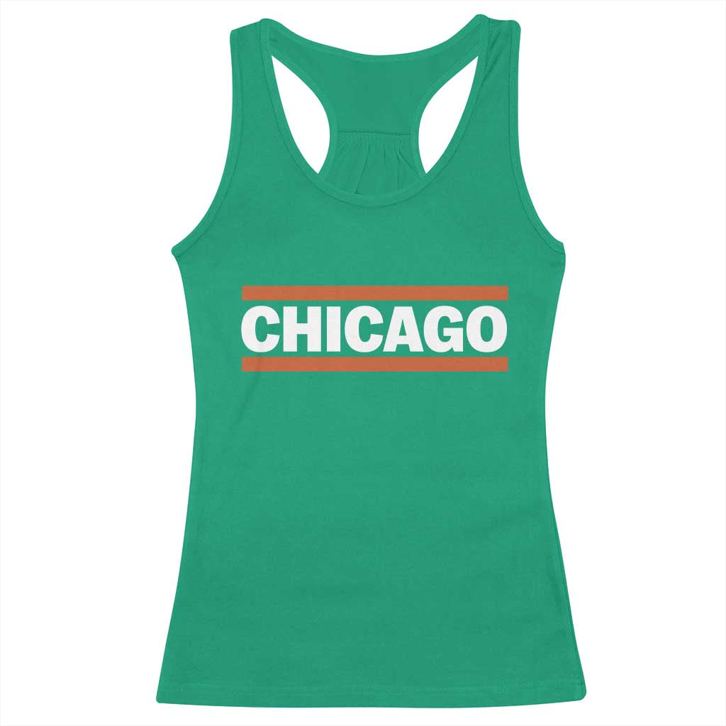 Chicago Racerback Tank Top Classic Retro City Illinois IL Lake Michigan Midwest Pride - Wonder Print Shop