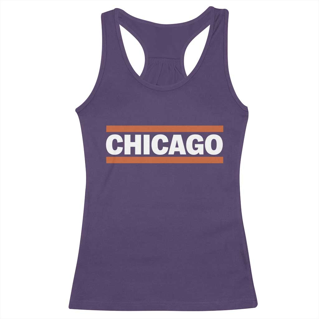 Chicago Racerback Tank Top Classic Retro City Illinois IL Lake Michigan Midwest Pride - Wonder Print Shop