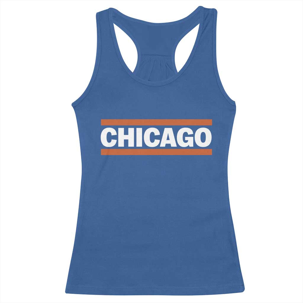 Chicago Racerback Tank Top Classic Retro City Illinois IL Lake Michigan Midwest Pride - Wonder Print Shop