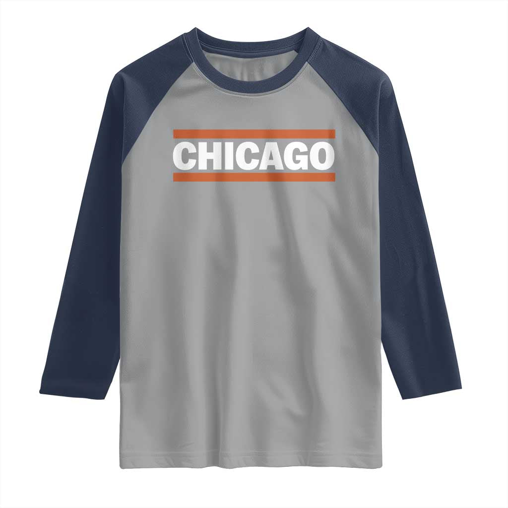 Chicago Raglan Shirt Classic Retro City Illinois IL Lake Michigan Midwest Pride - Wonder Print Shop